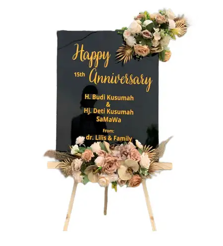 Papan Bunga Akrilik Dadok Tunggul Hitam