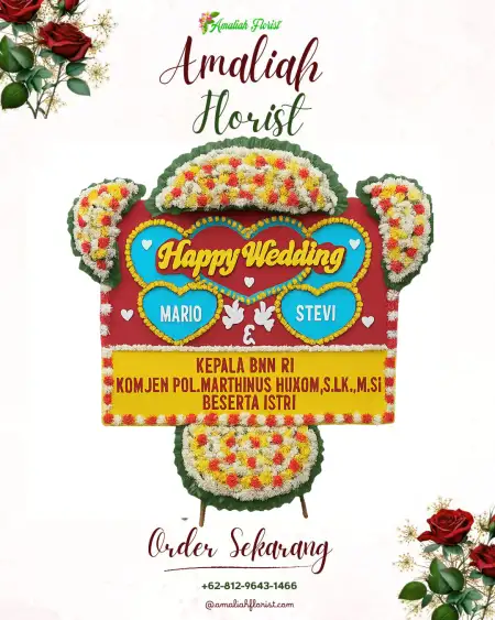 Papan Bunga Pernikahan Dadok Tunggul Hitam